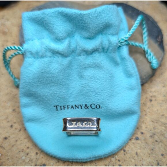 Tiffany & Co. Jewelry - Tiffany & Co. 1837 Square Ring – Sterling 925, Size 7.5 w/ Pouch